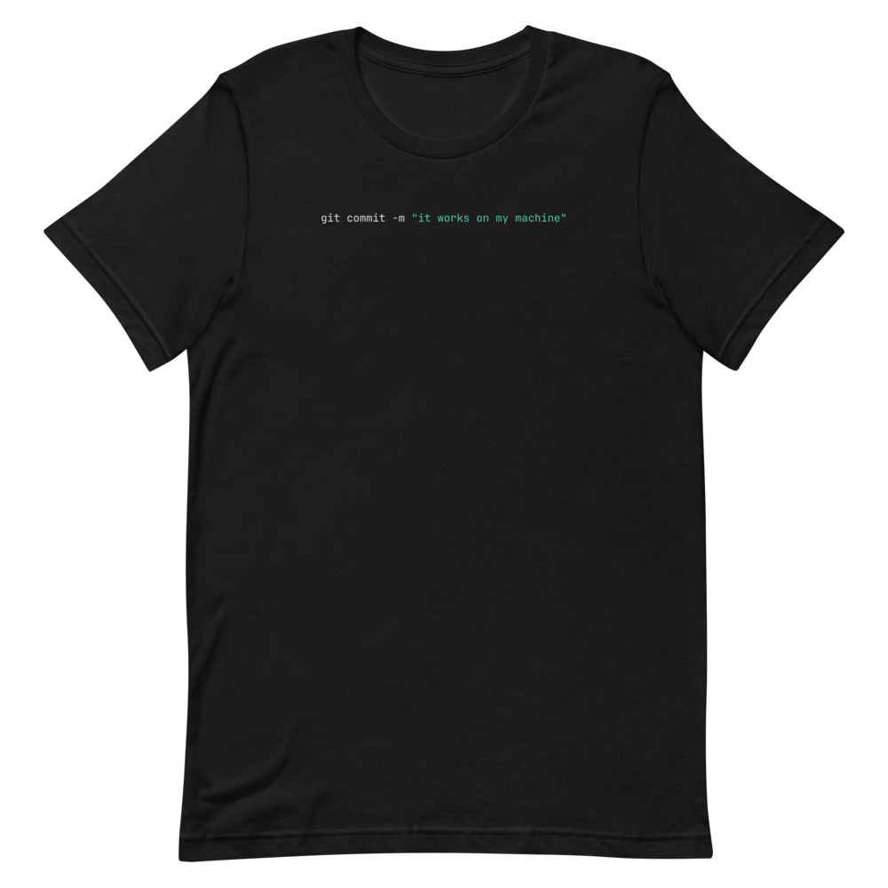 Commit machine T-Shirt - Black - Flat