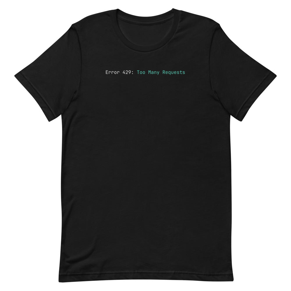 Error 429 T-Shirt - Black - Flat